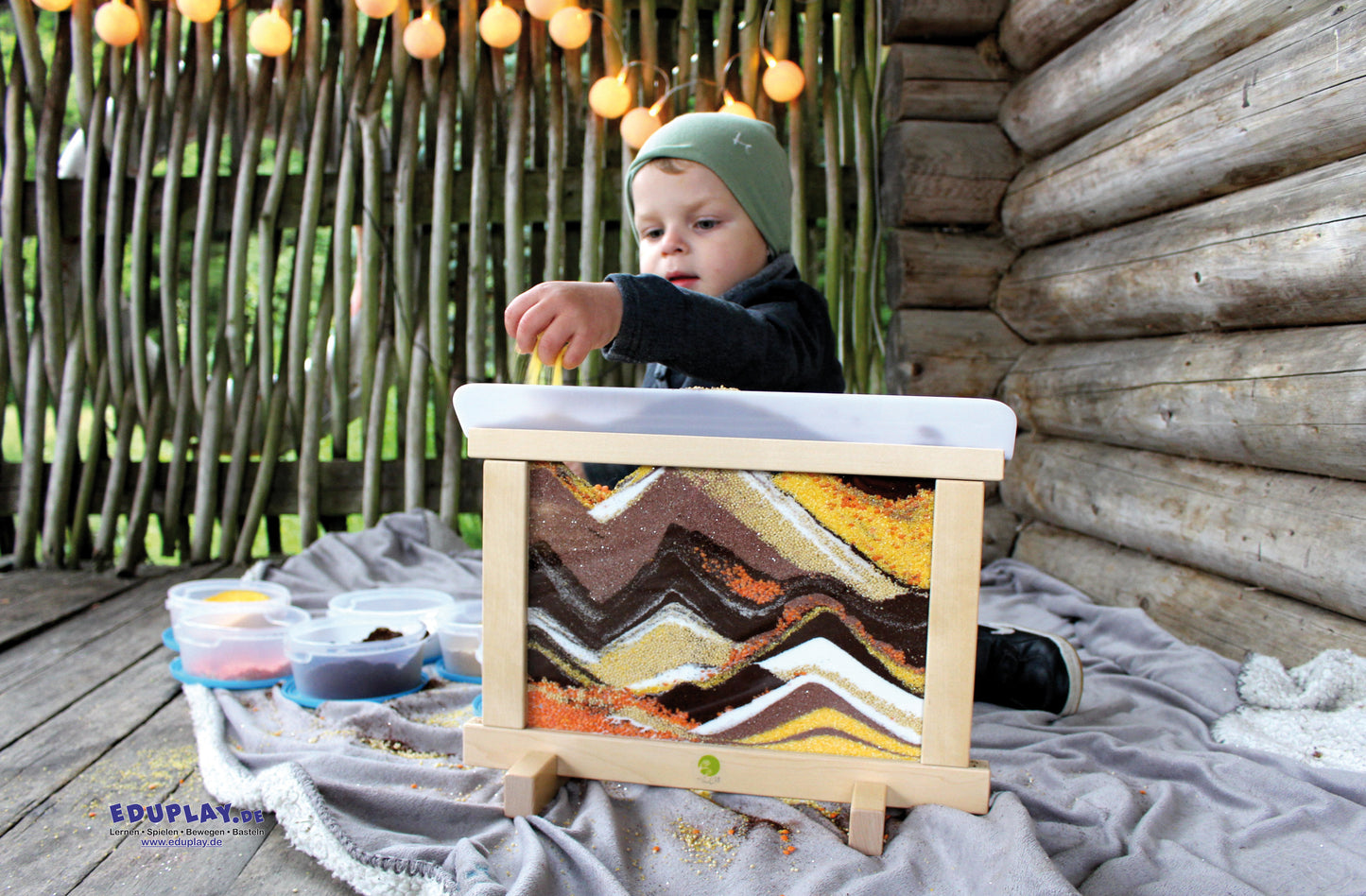 Kreativ-Rahmen mit Sand