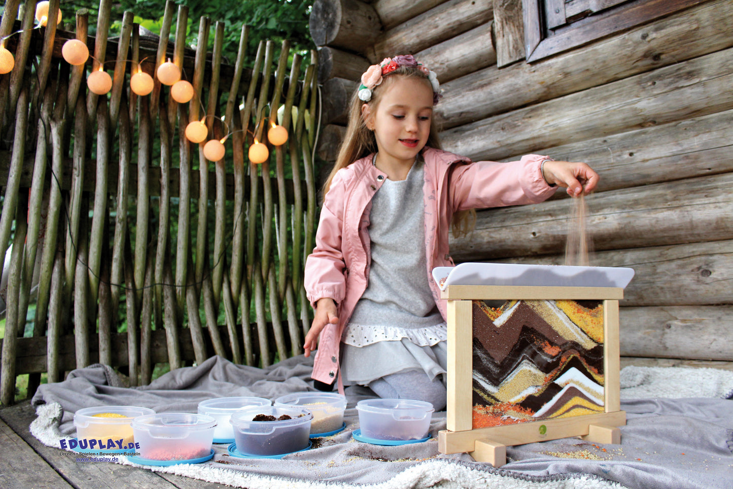 Kreativ-Rahmen mit Sand