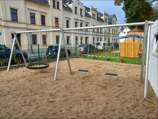 Kombinierte Schaukel aus Edelstahl