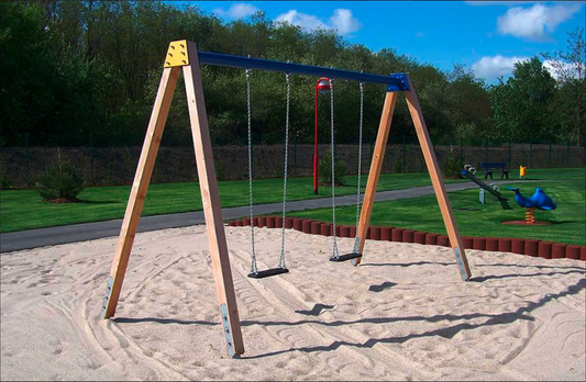 Zweifach-Schaukel Douglasie inkl. Pfostenschuhe, Kantholzausführung
