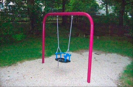 Kleinkinder-Schaukel Stahlrohr verzinkt und lackiert