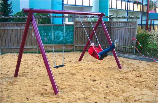 Zweifach-Schaukel Stahlrohr verzinkt und lackiert